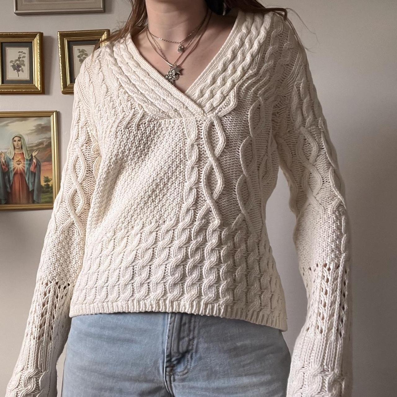 Chunky cable knit sweater (M)