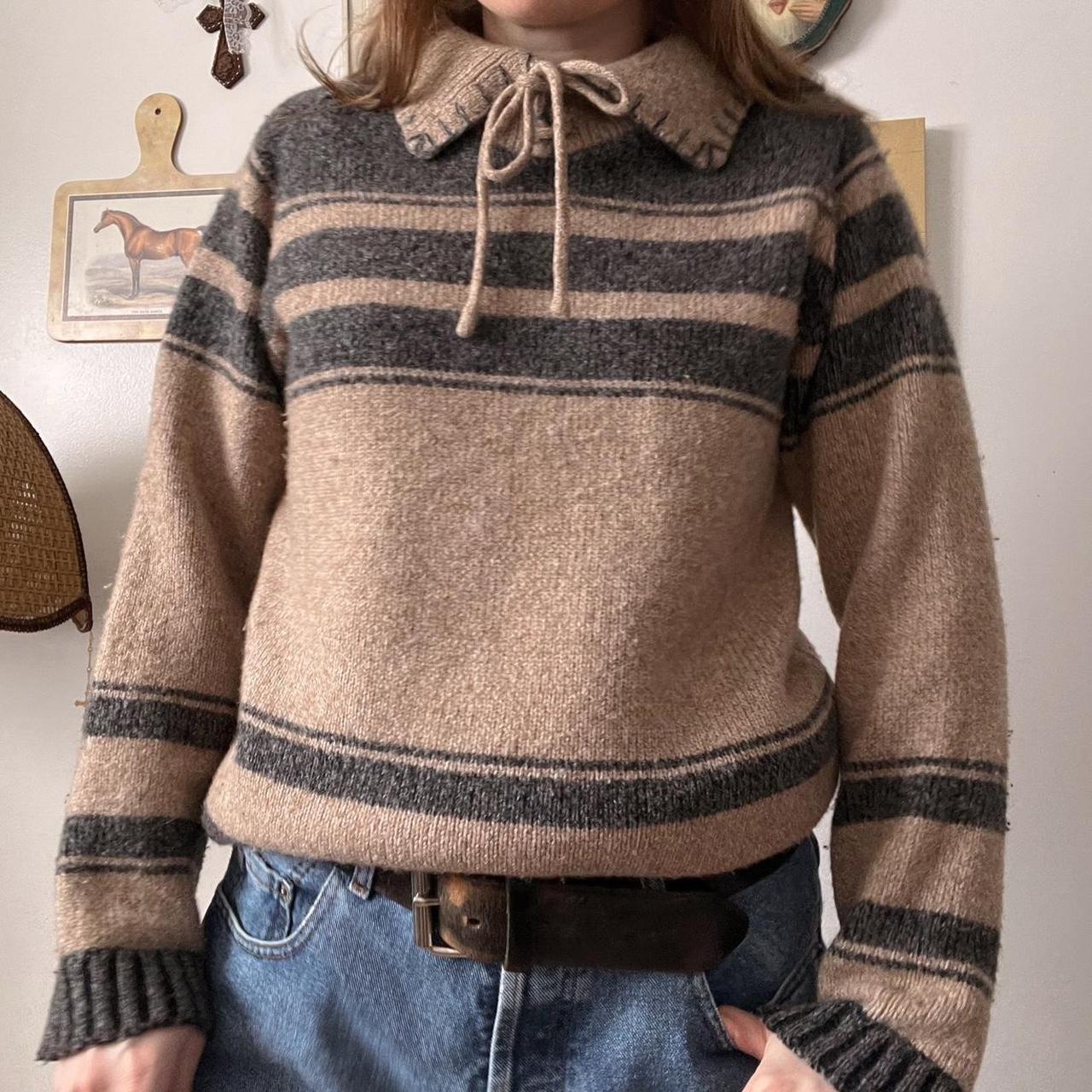 Western striped knit sweater (M)