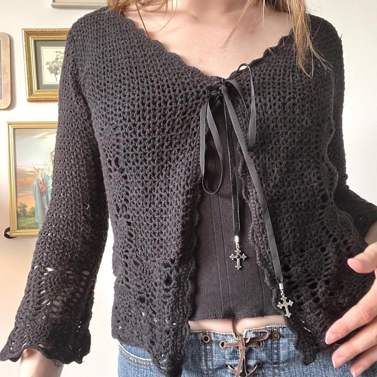 Whimsigoth crochet cardigan (S)