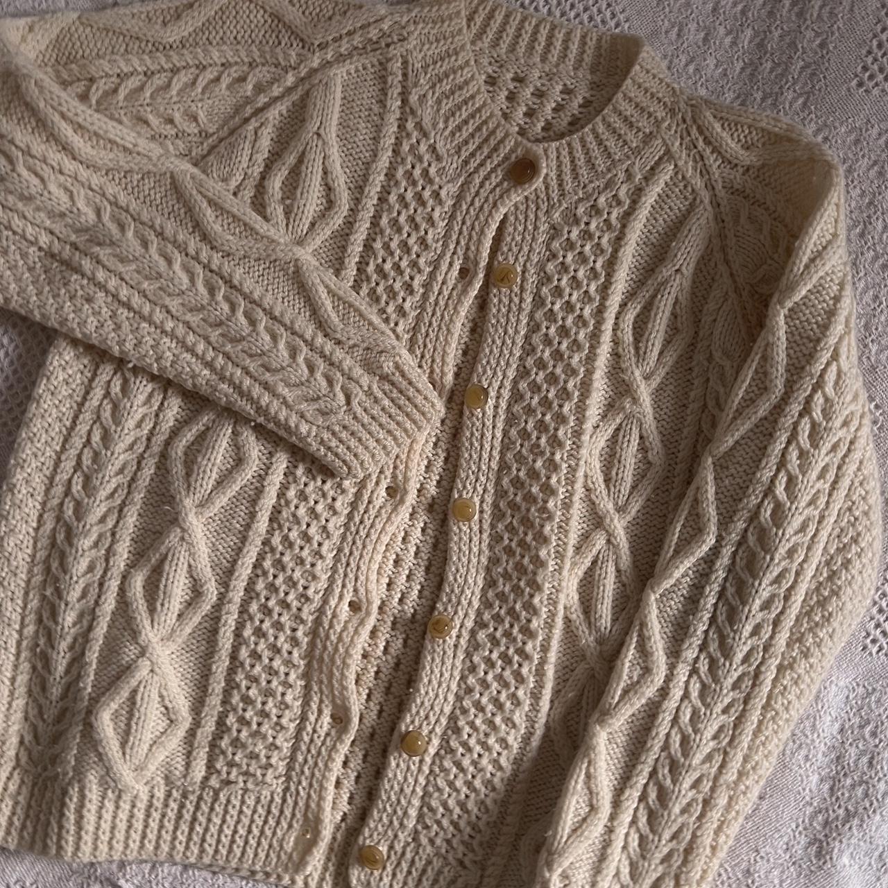 Cream white fisherman knit (S)