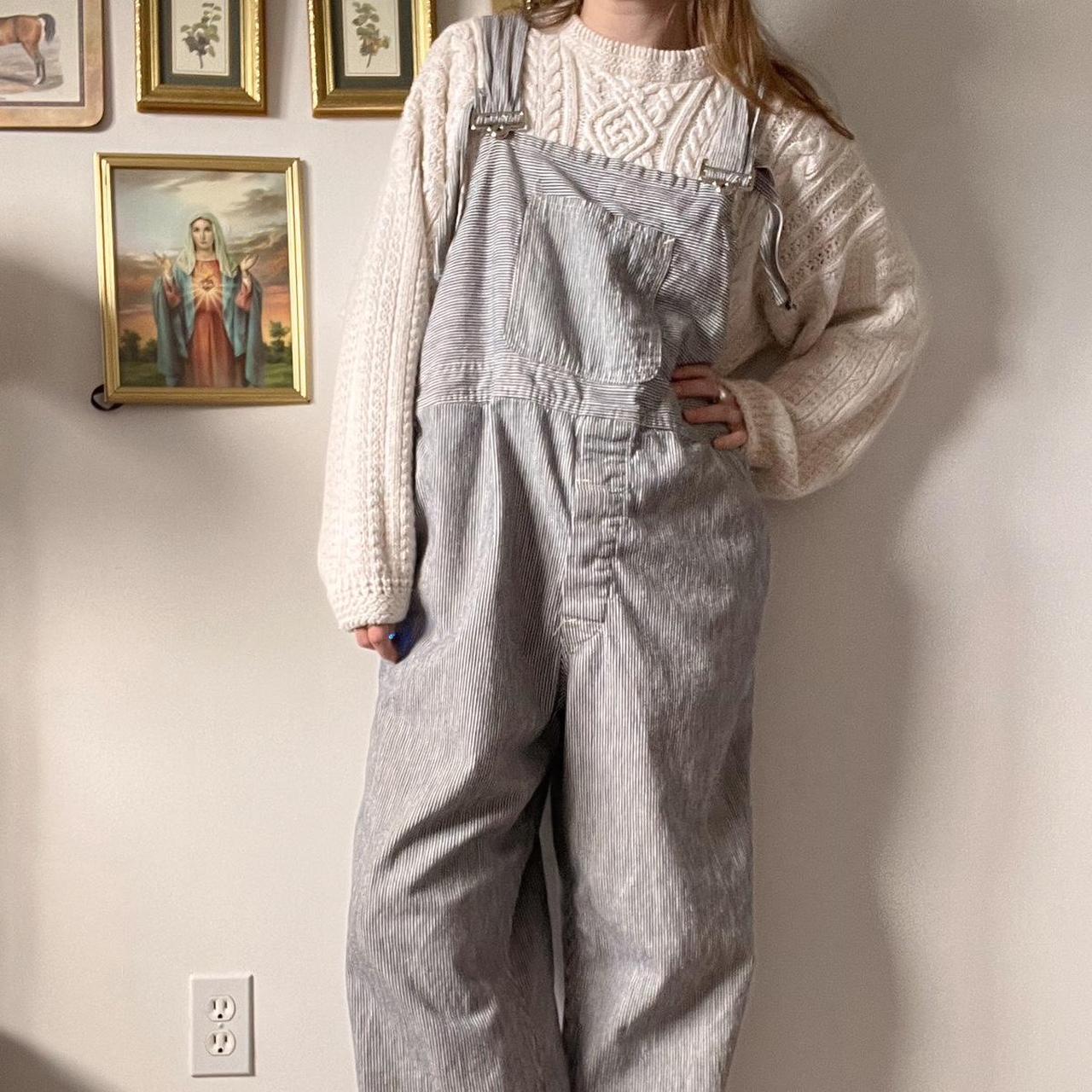 Vintage hickory stripe overalls (XL)