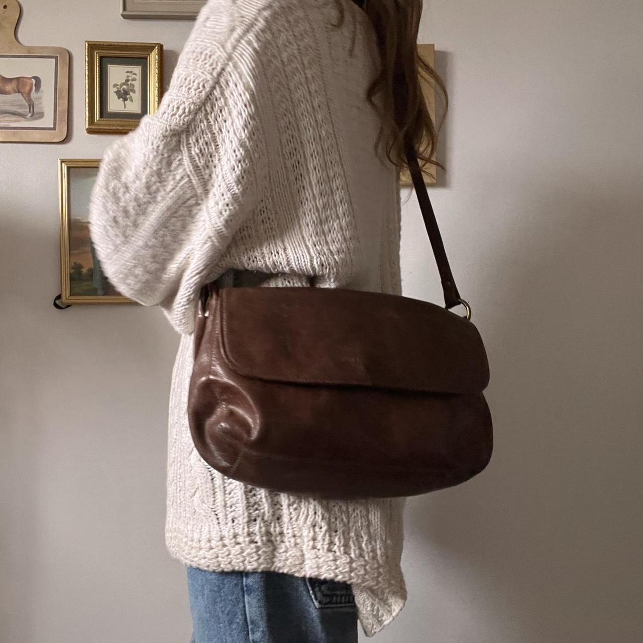 Brown leather crossbody