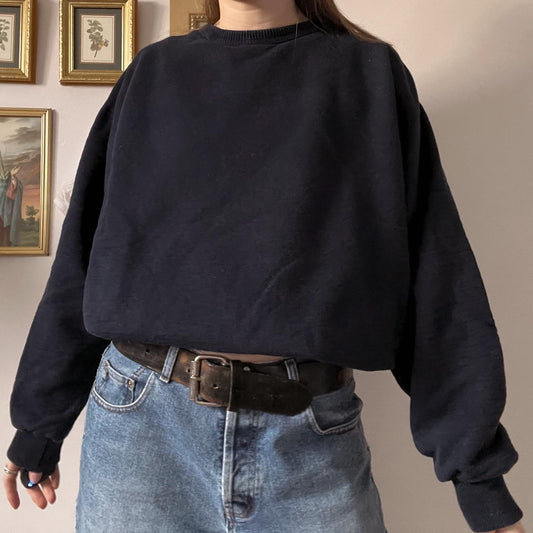 Oversized navy 90s sweatshirt (L)