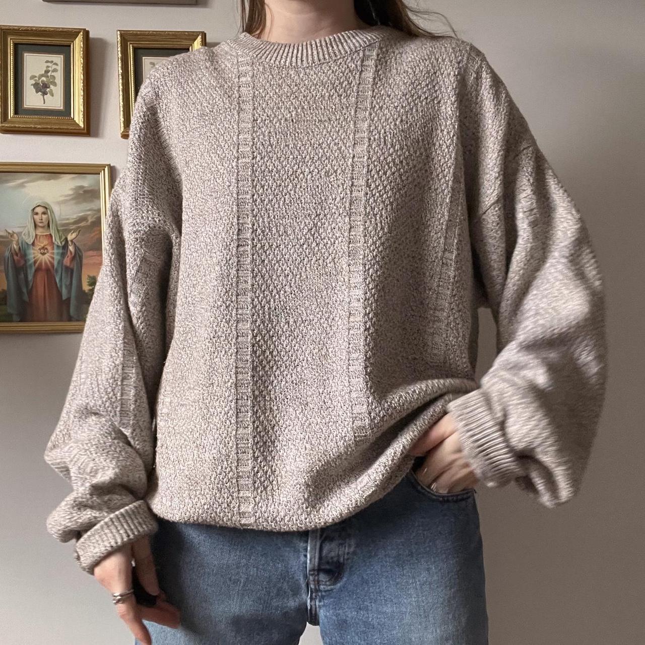 Oversized mist grey knit (L)