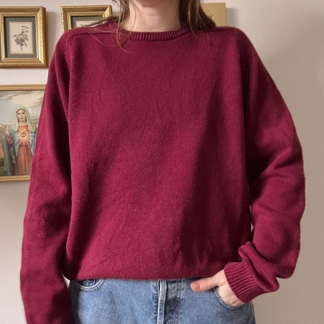 90's burgundy sweater (M)