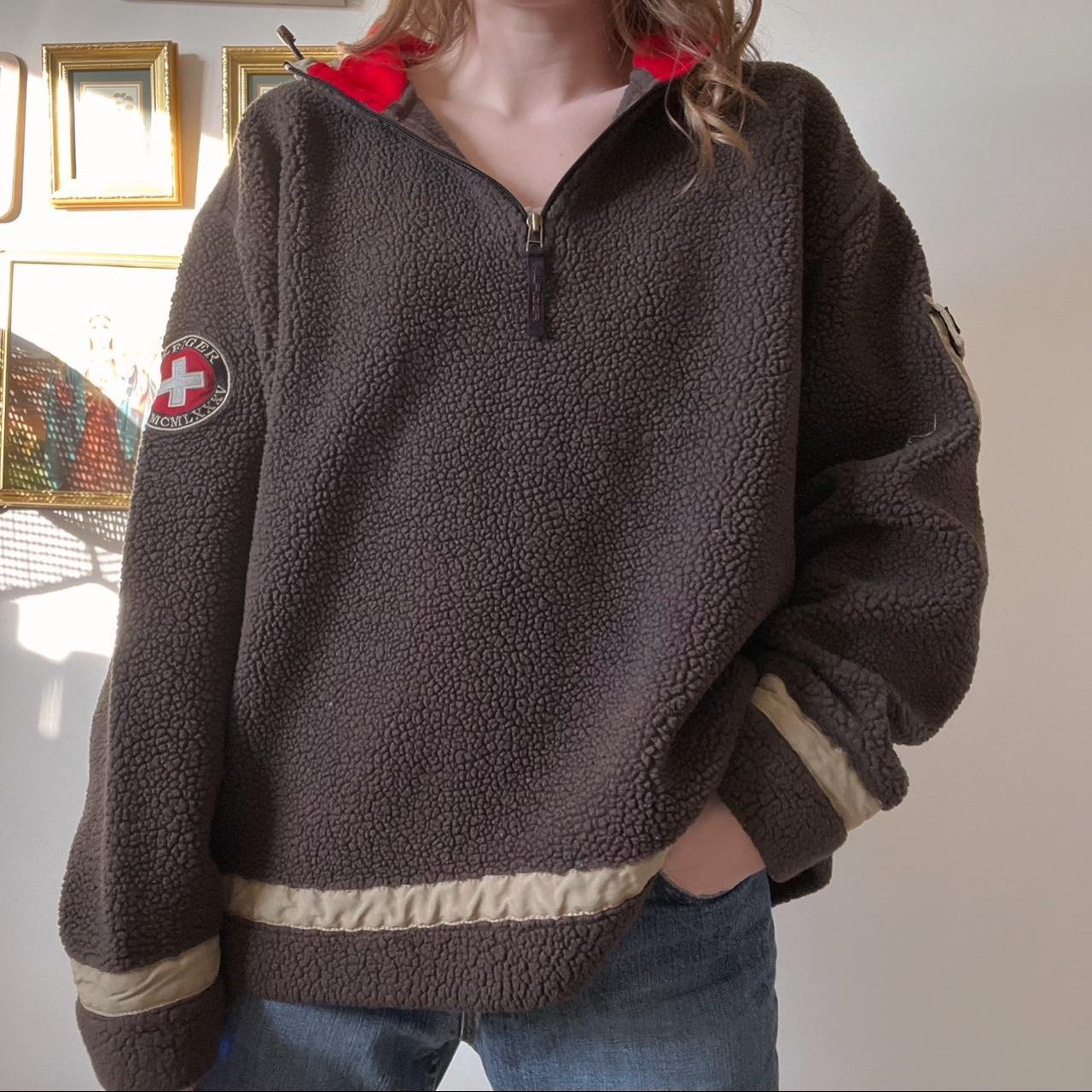 Brown fleece quarter zip (L)