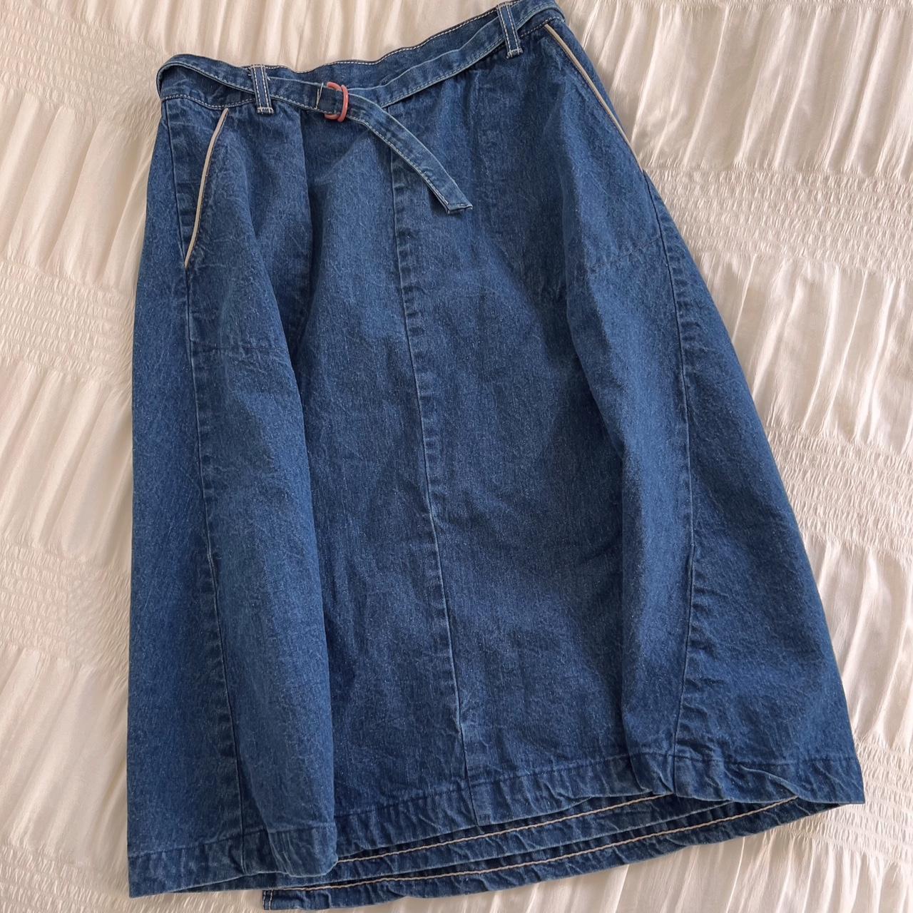 Vintage denim wrap skirt (S)