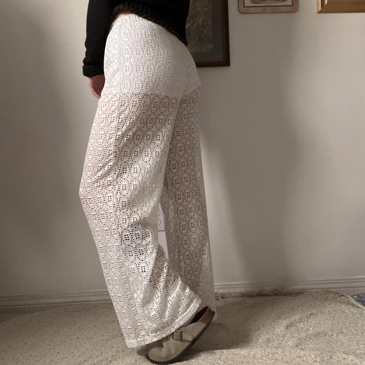 Wide leg lace pants (S)