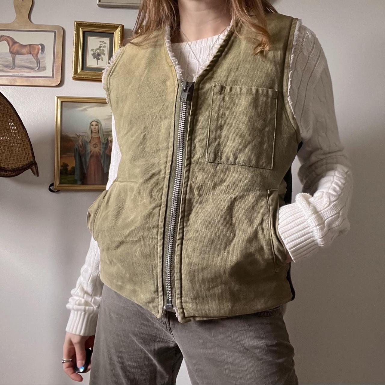 Vintage sherpa lined vest (M)