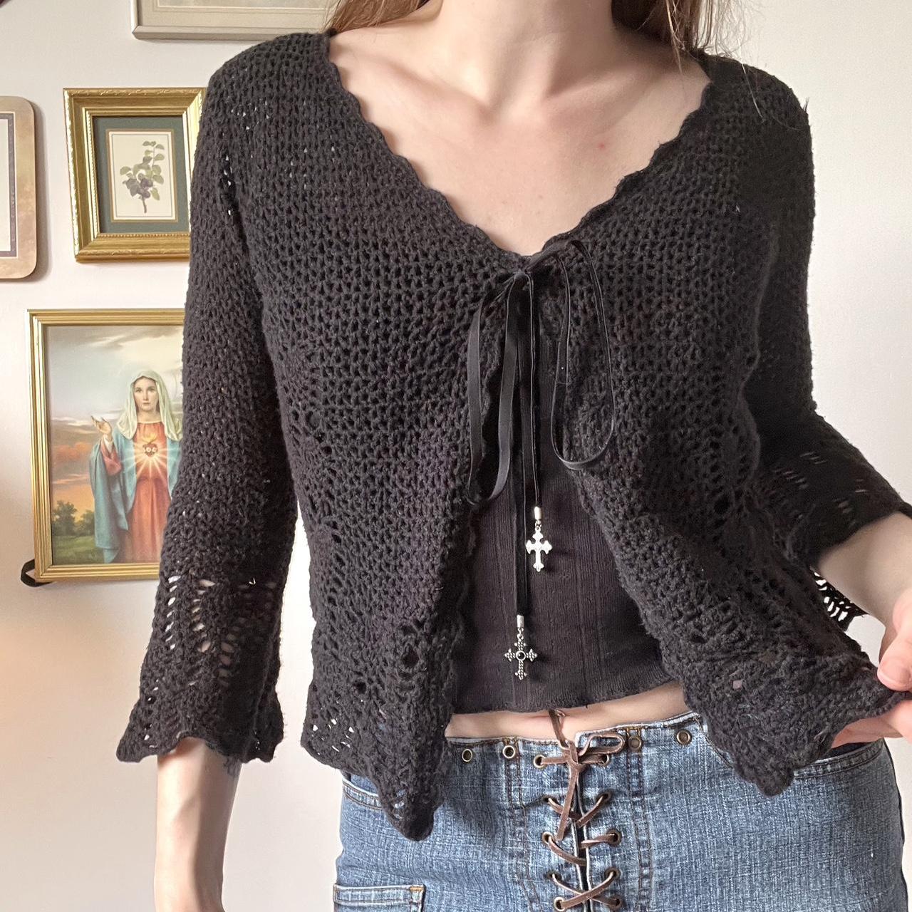 Whimsigoth crochet cardigan (S)