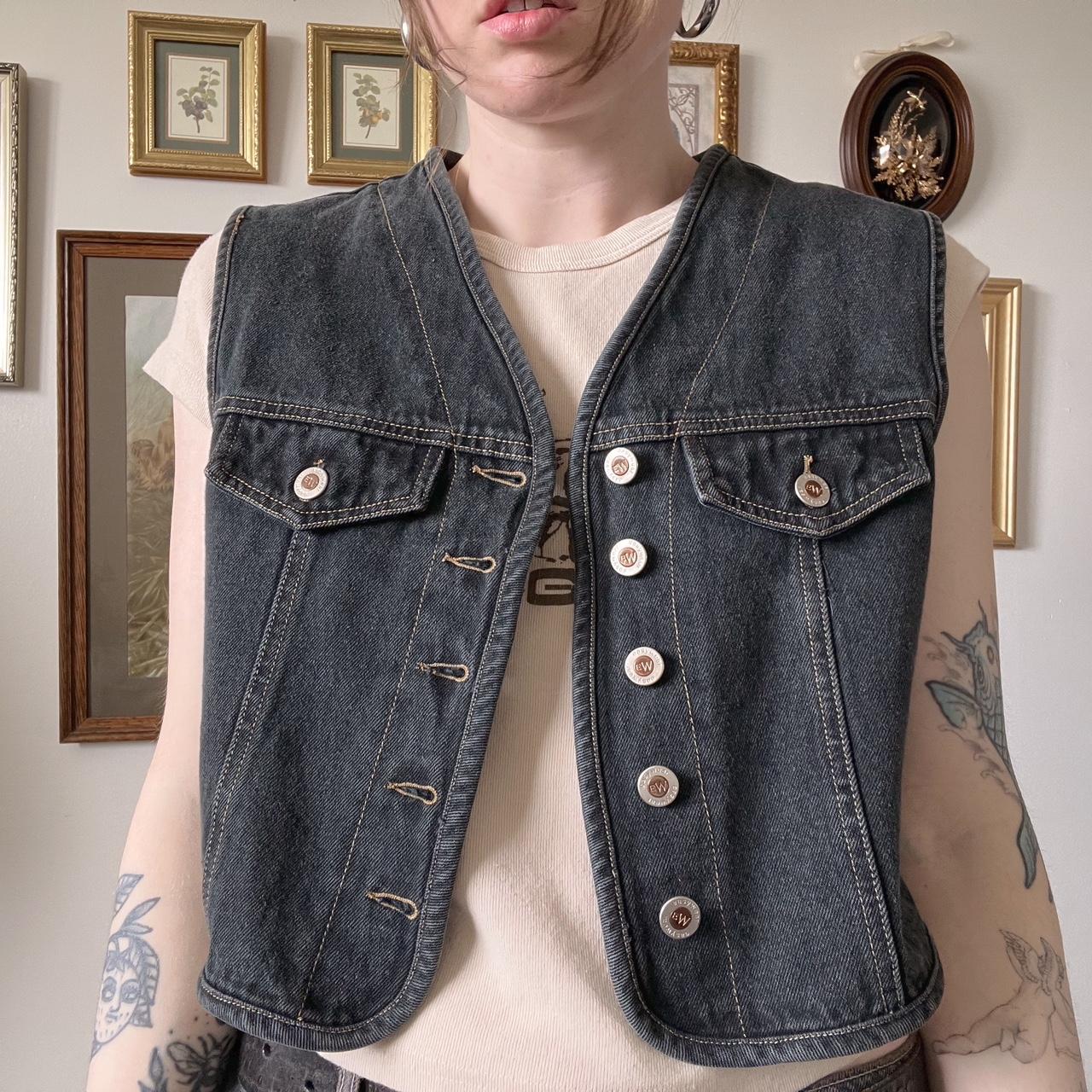 Black denim vest (S/M)