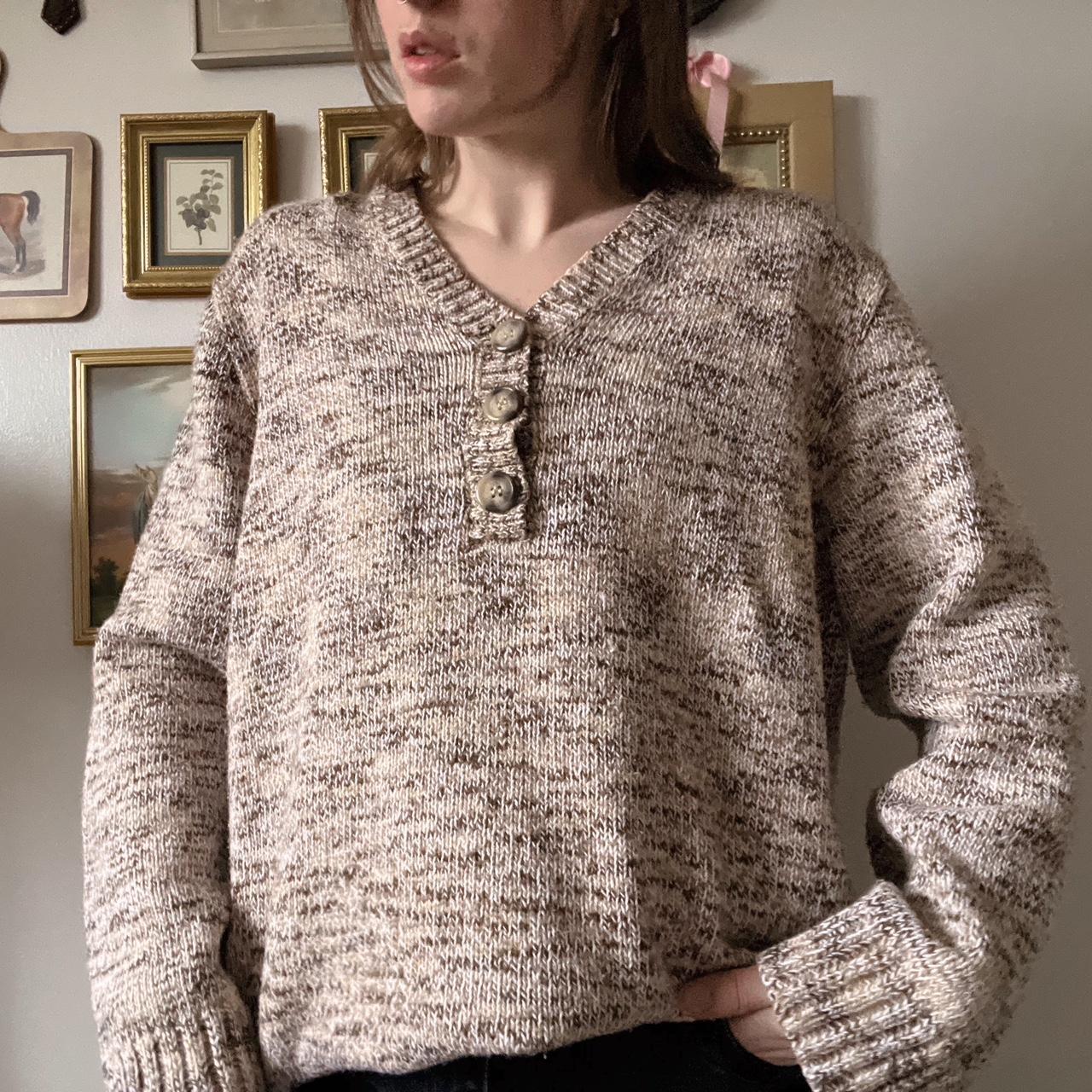 Slouchy cafe brown knit (L)