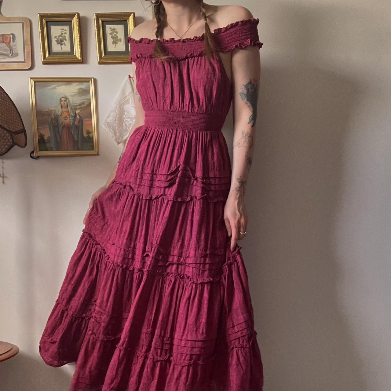 Cherry red maxi dress (XS)