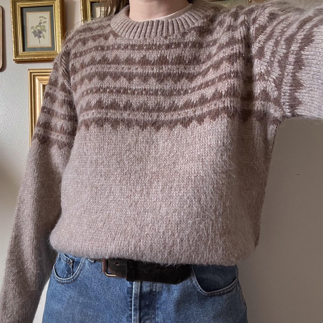 Cozy brown vintage knit (M)