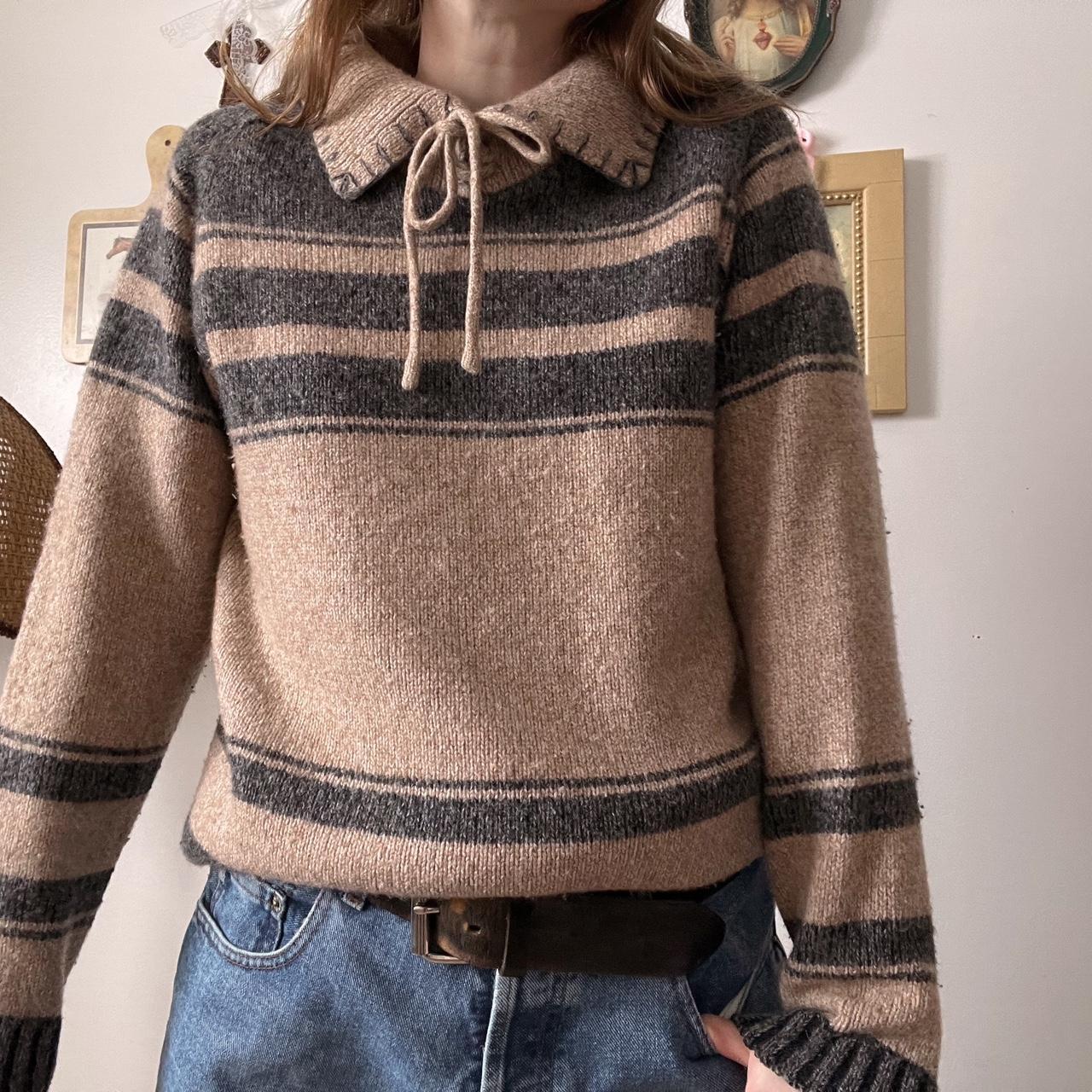 Western striped knit sweater (M)