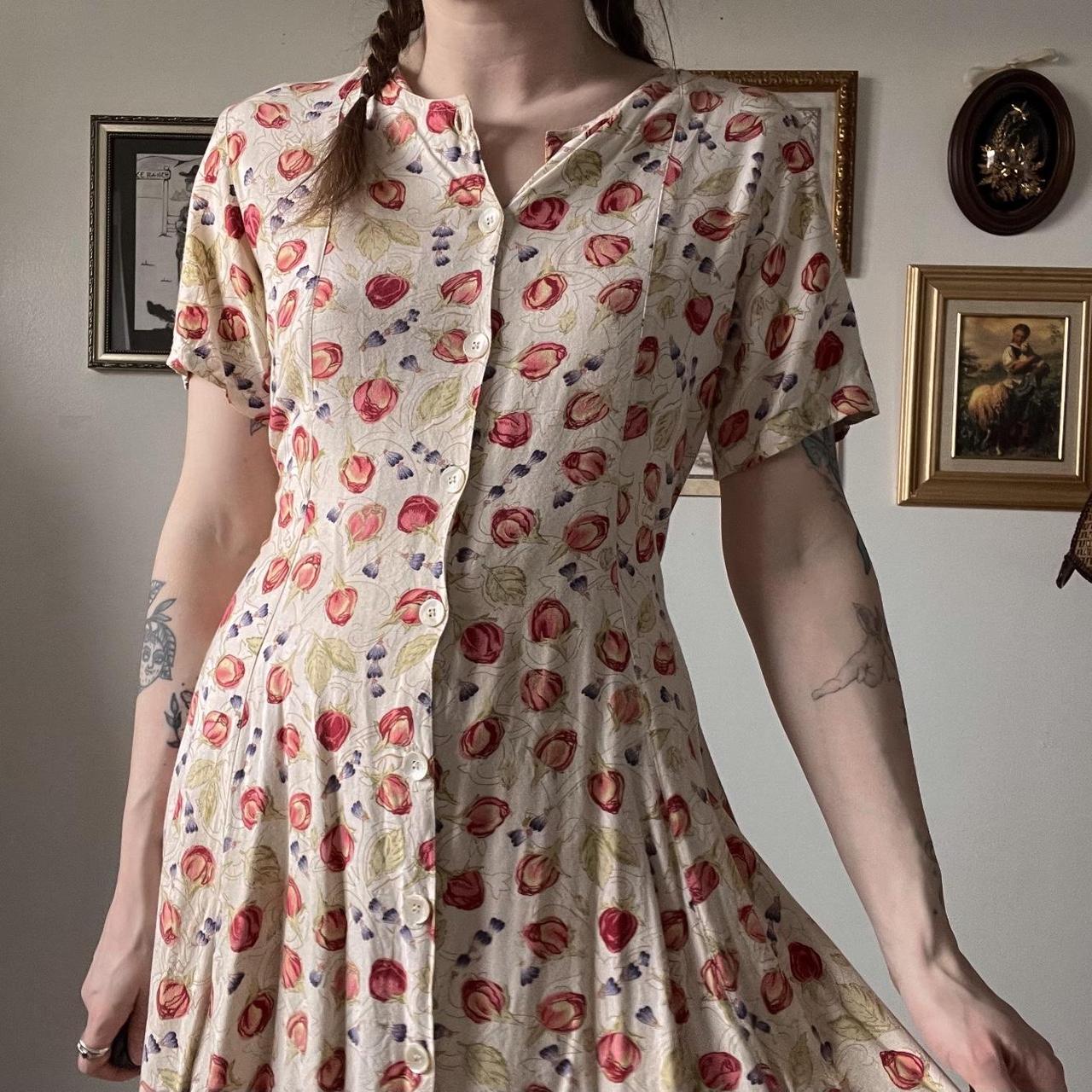 90's spring tulip dress (L)