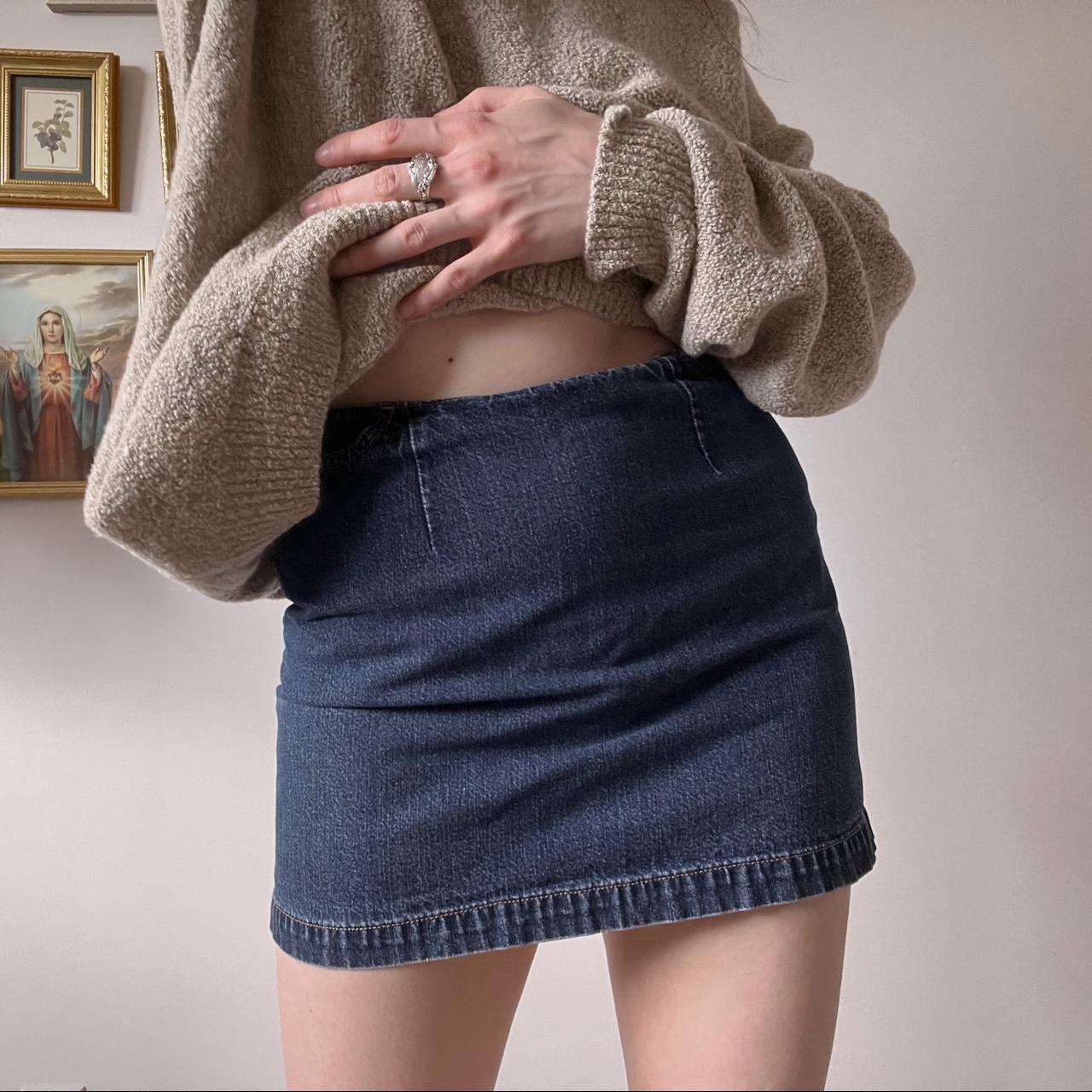 Denim mini skirt (S)