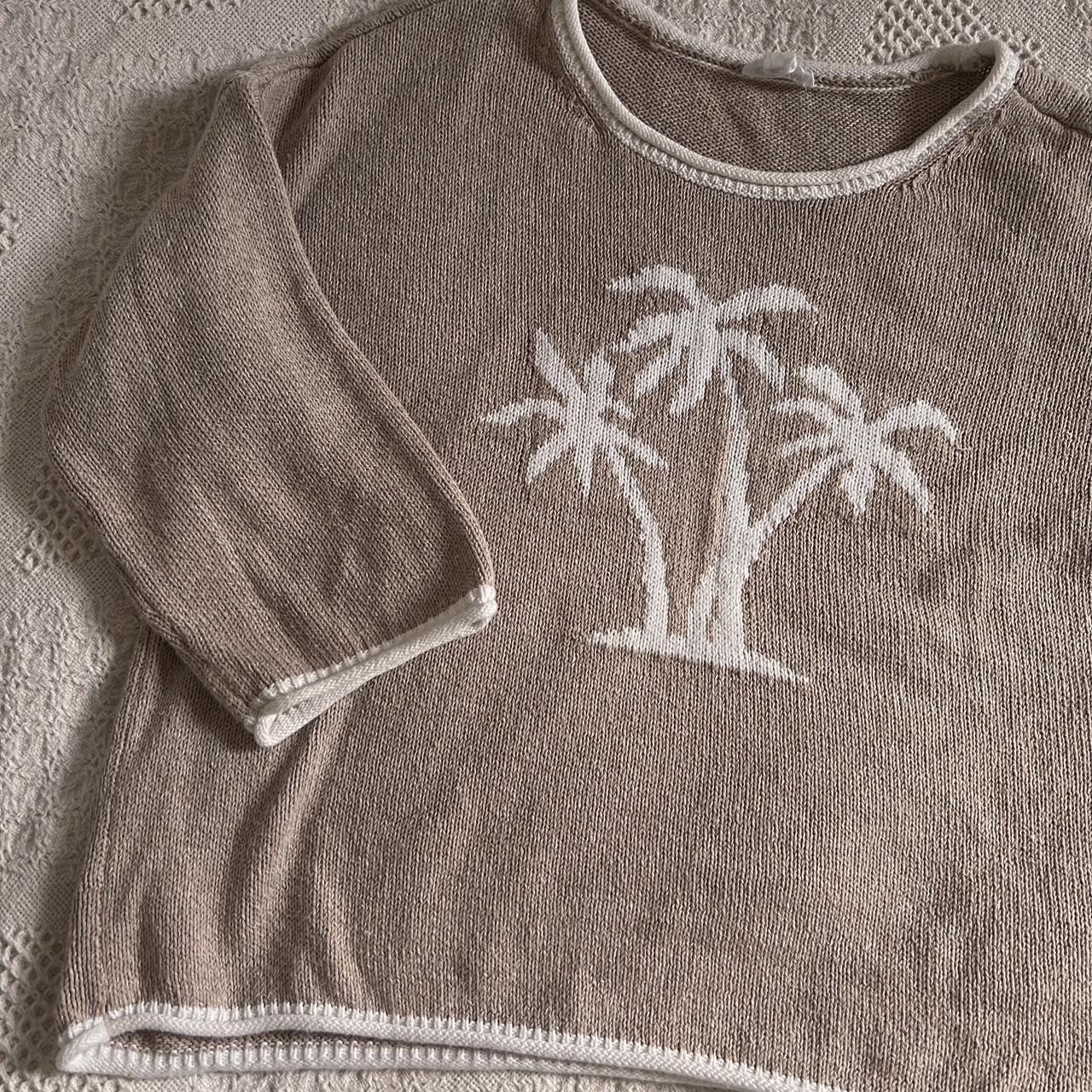 Sand palm tree knit (M)