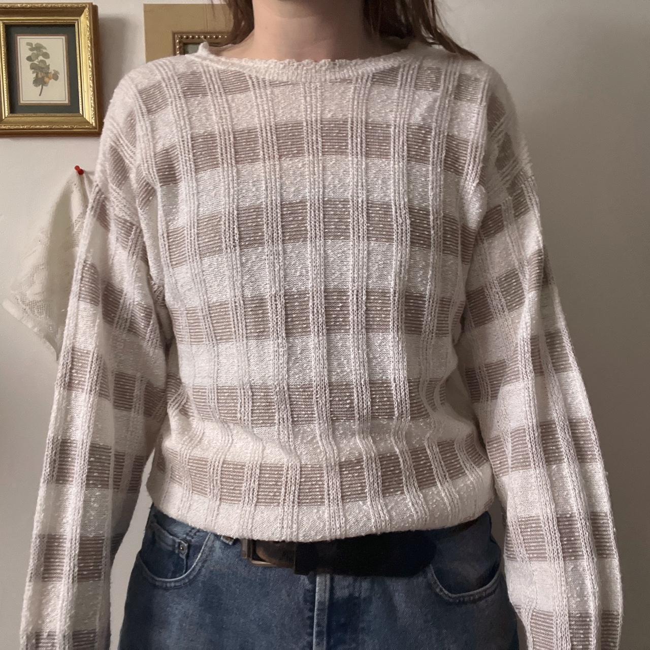 Vintage cream striped knit (S/M)