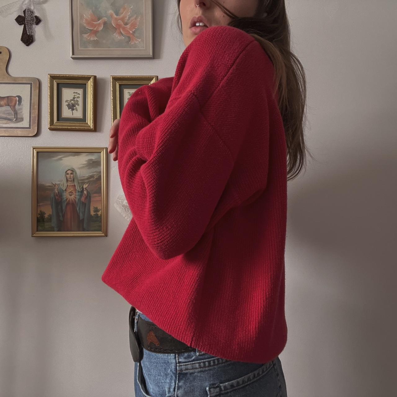 Coastal red knit sweater (M)