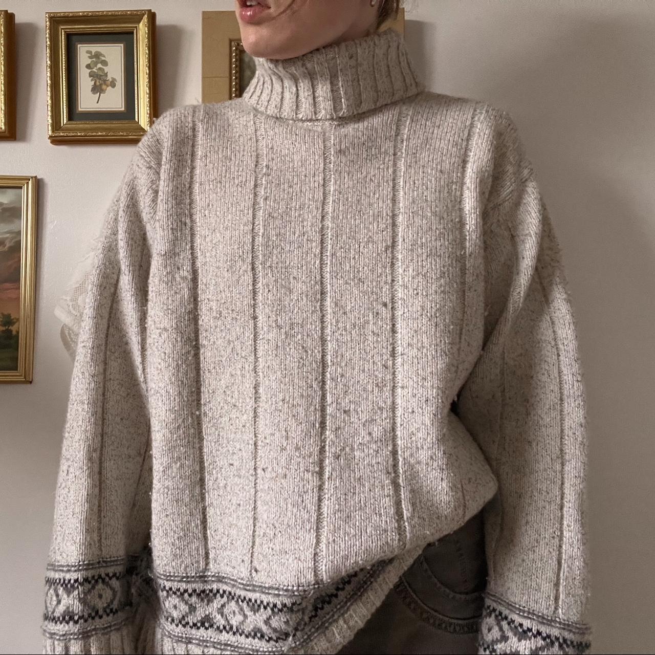 Cottagecore wool knit sweater (L)