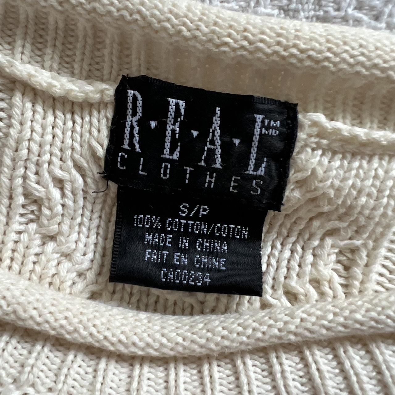 Cream cable knit sweater (S)