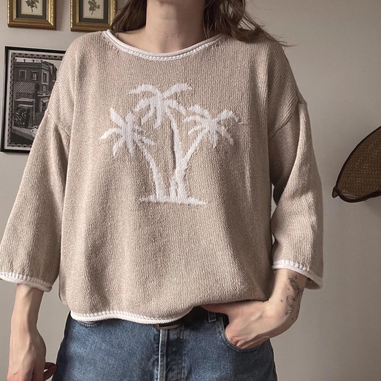 Sand palm tree knit (M)