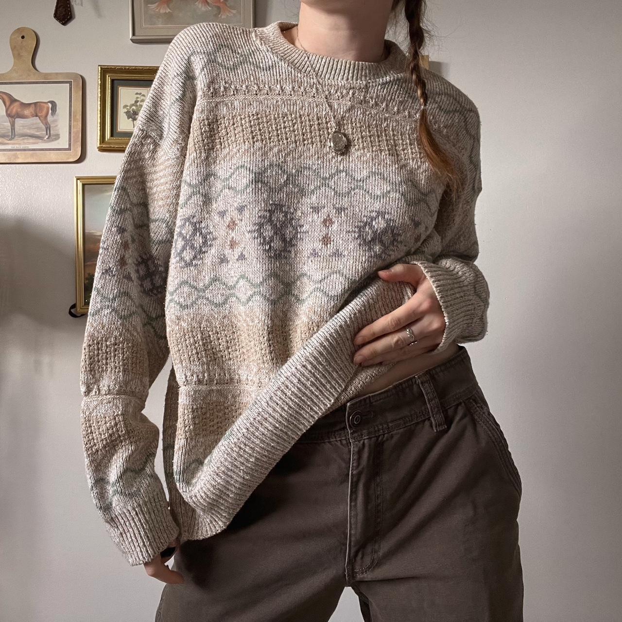 Vintage cottagecore fall knit (M)