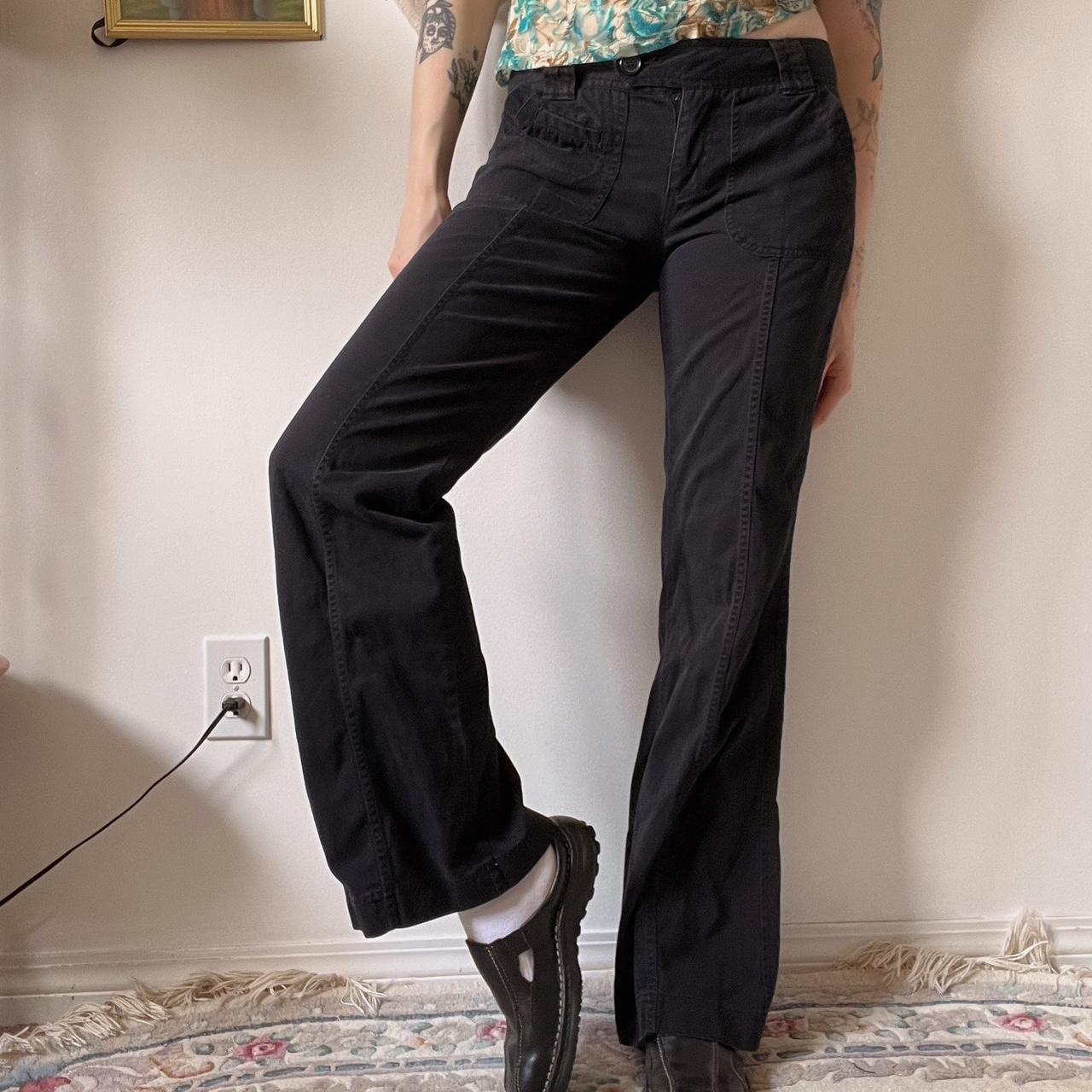 Low rise flare cargo pants (S)