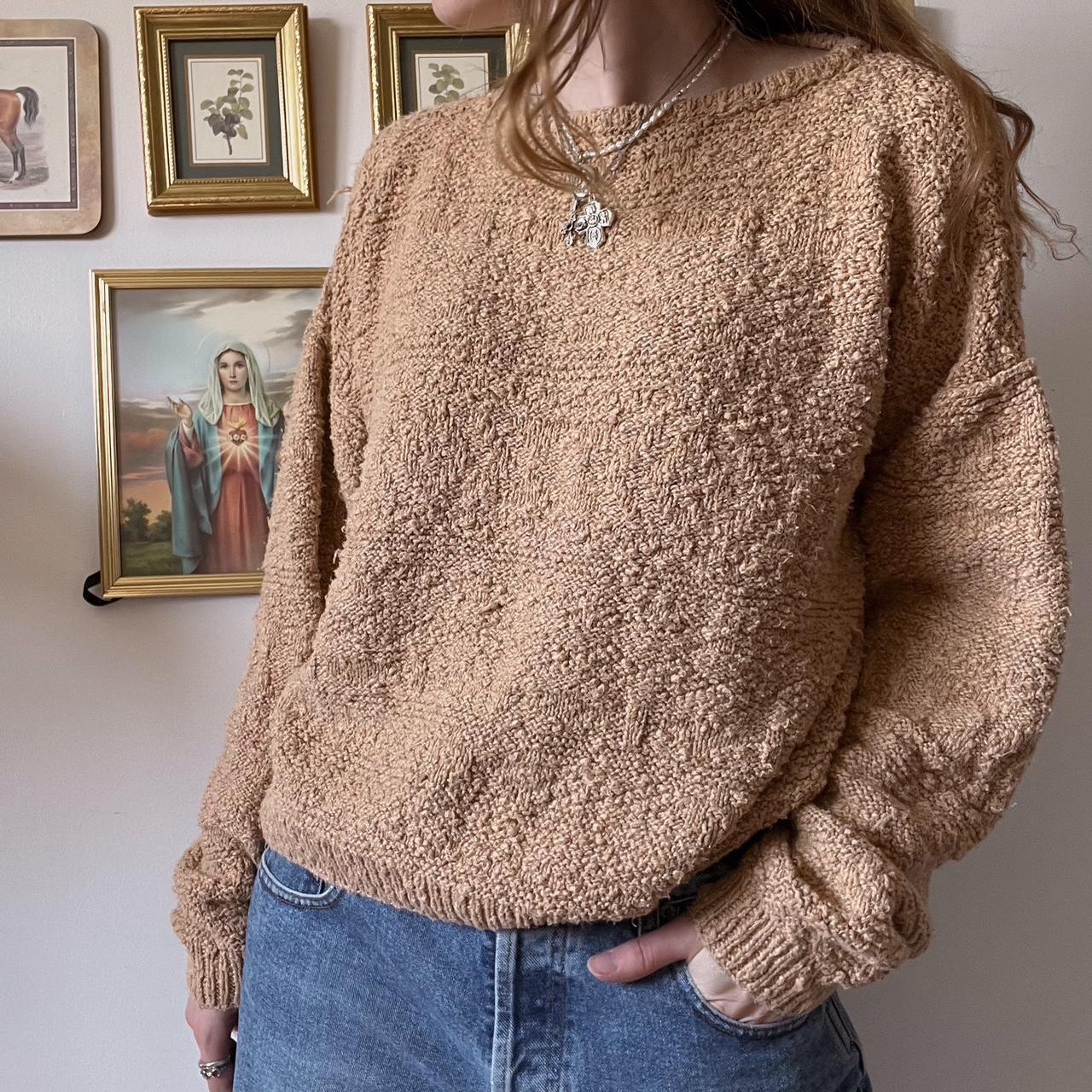 Pumpkin spice knit sweater (M)