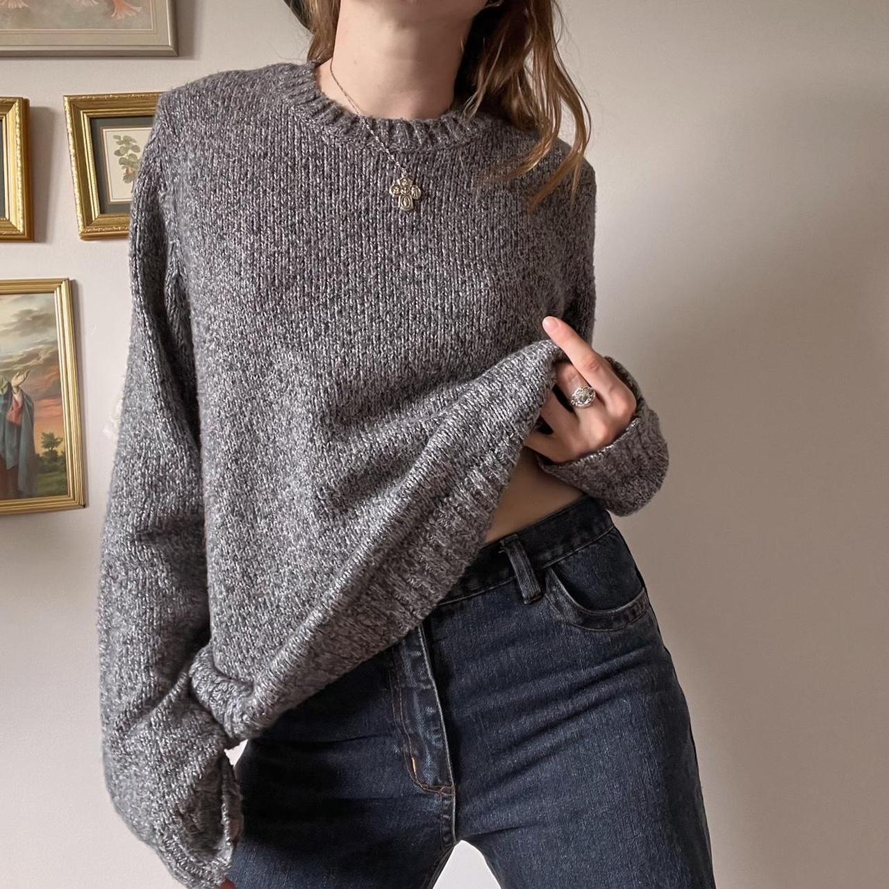 Wolf grey chunky knit (L)