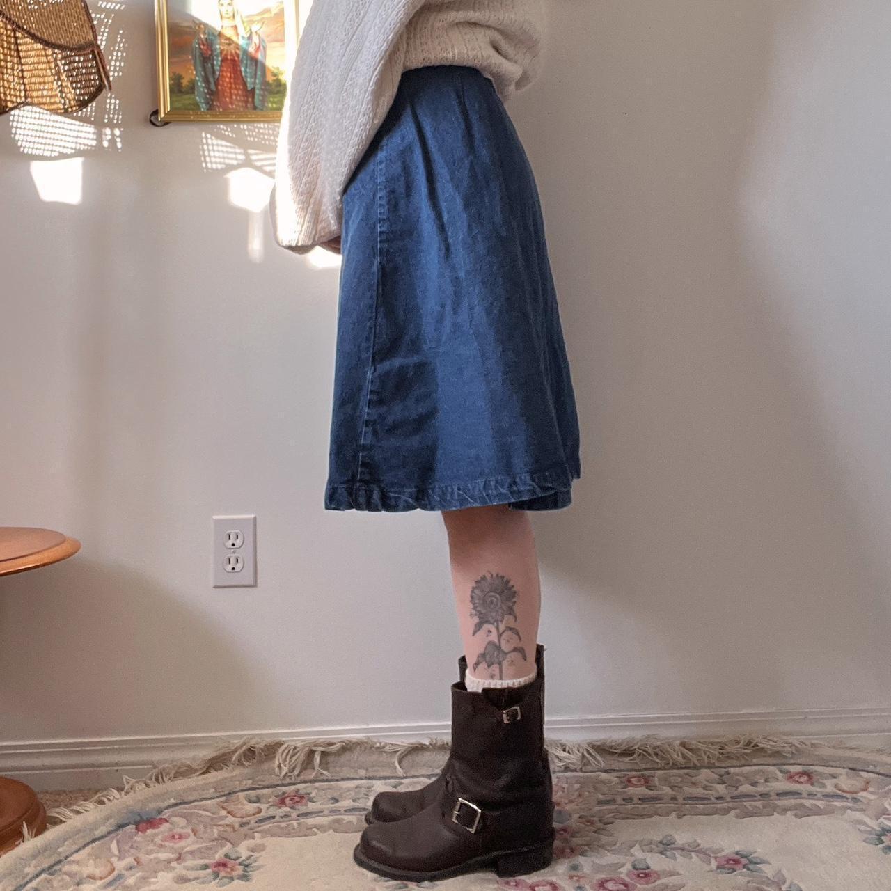 Vintage denim wrap skirt (S)