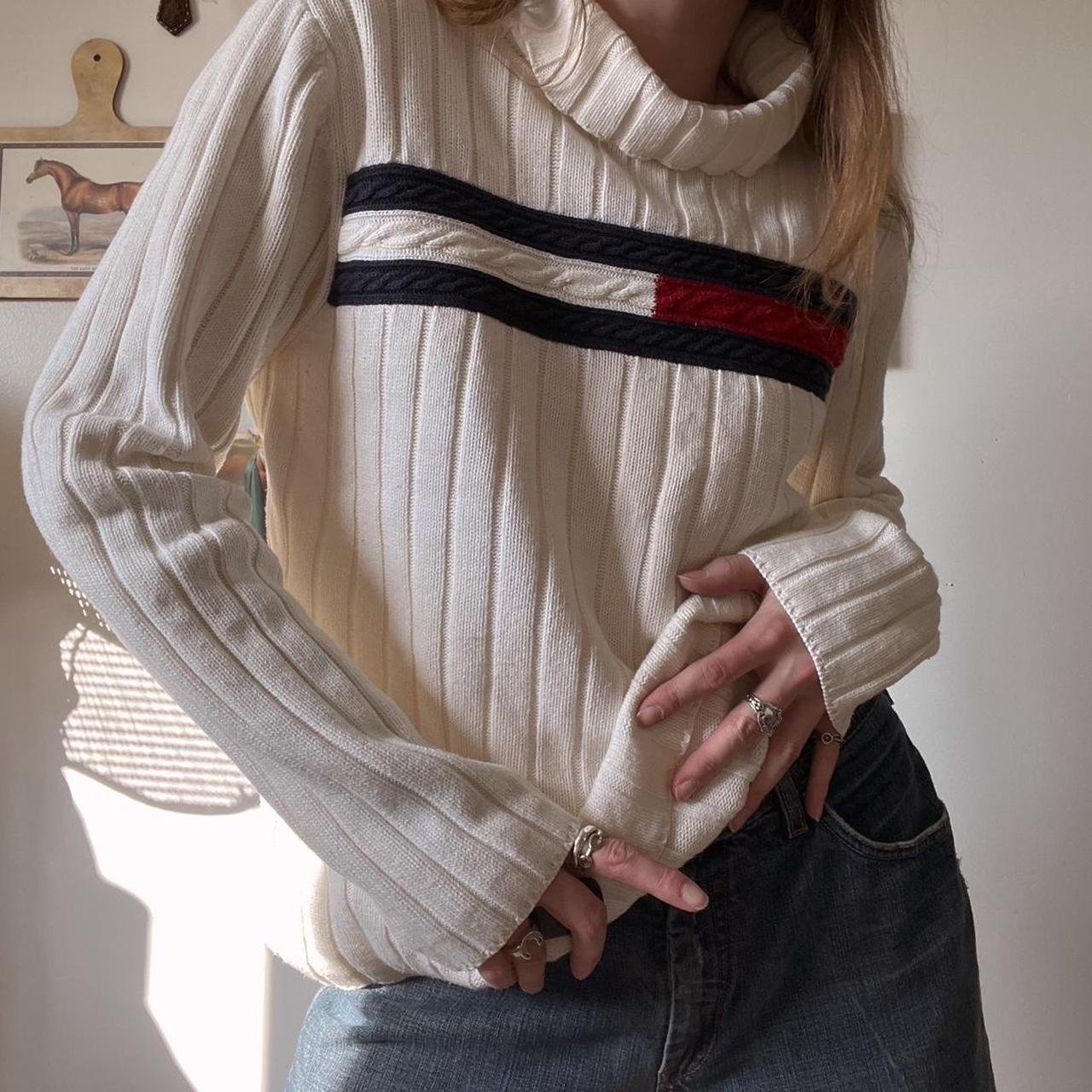 Cozy y2k ribbed knit sweater (L)