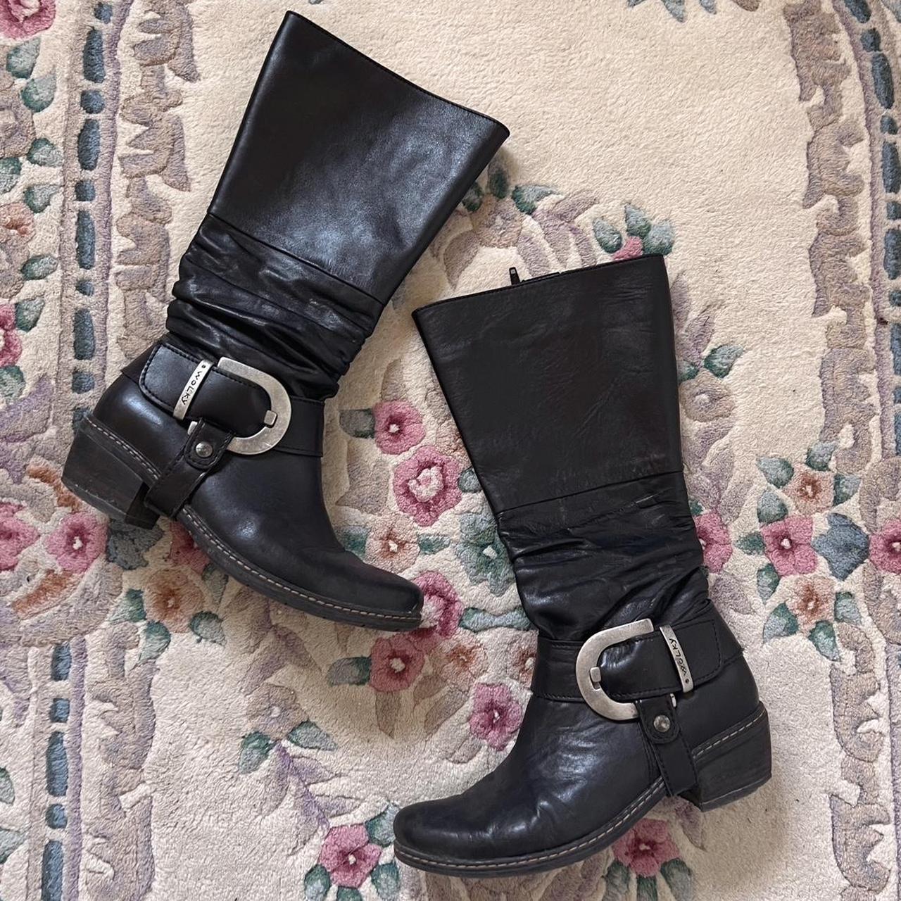 Slouchy chunky biker boots (39)