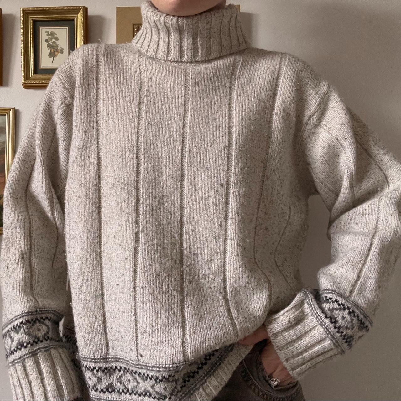 Cottagecore wool knit sweater (L)