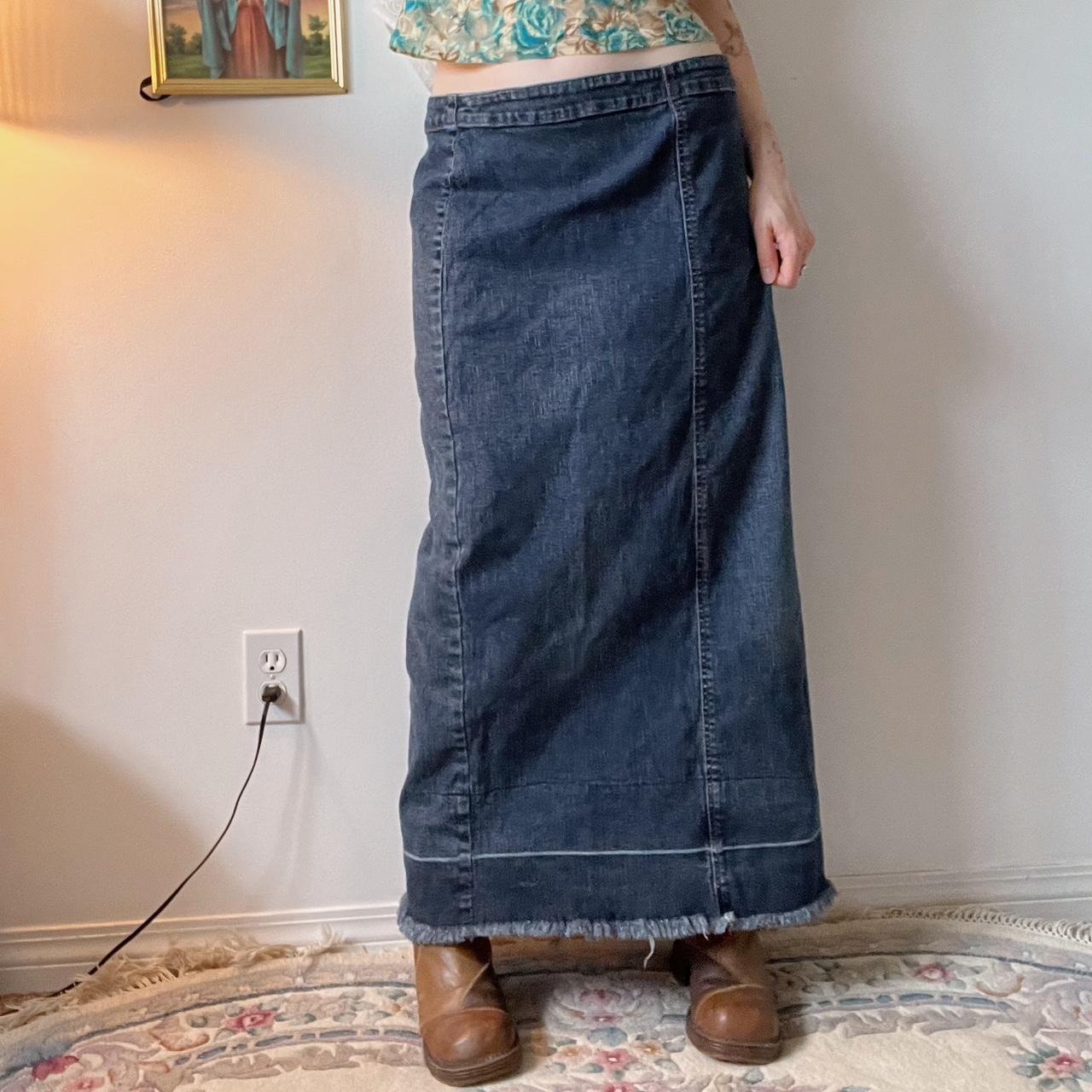 Denim maxi skirt (XL)