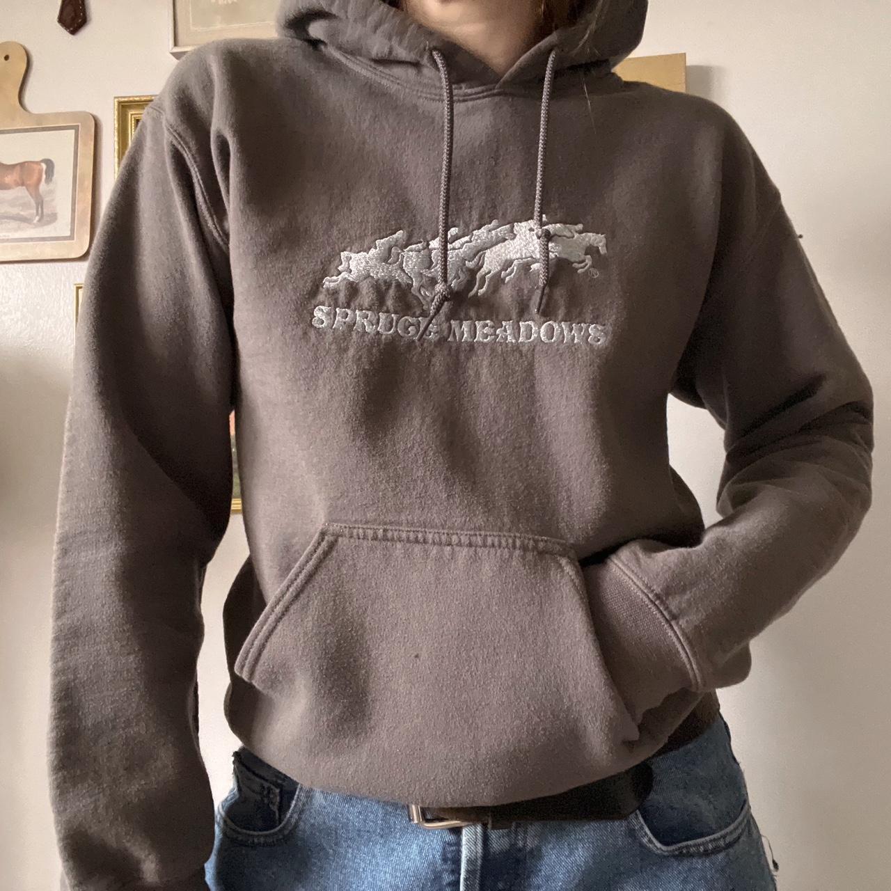 Wild horses embroidered hoodie (S)