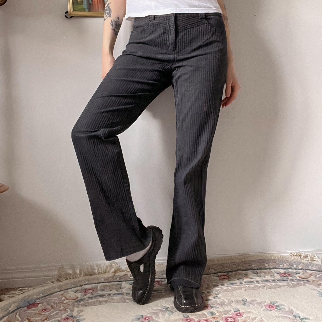 Pinstripe straight leg pants (M)