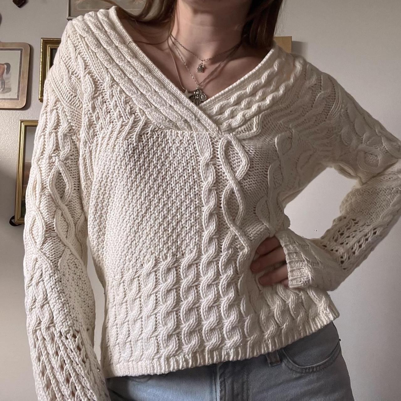 Chunky cable knit sweater (M)