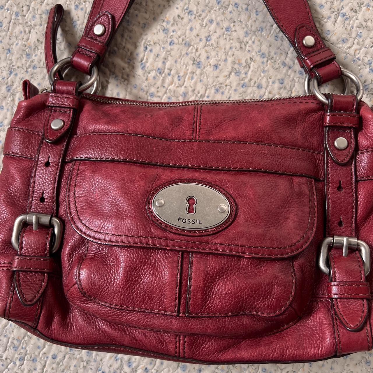 Cherry red leather bag