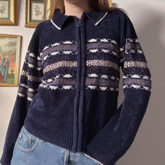 Vintage navy winter knit (S)