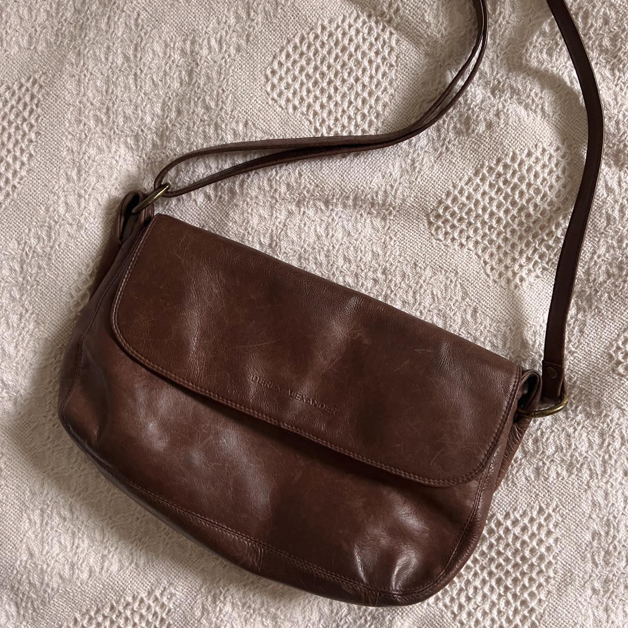 Brown leather crossbody