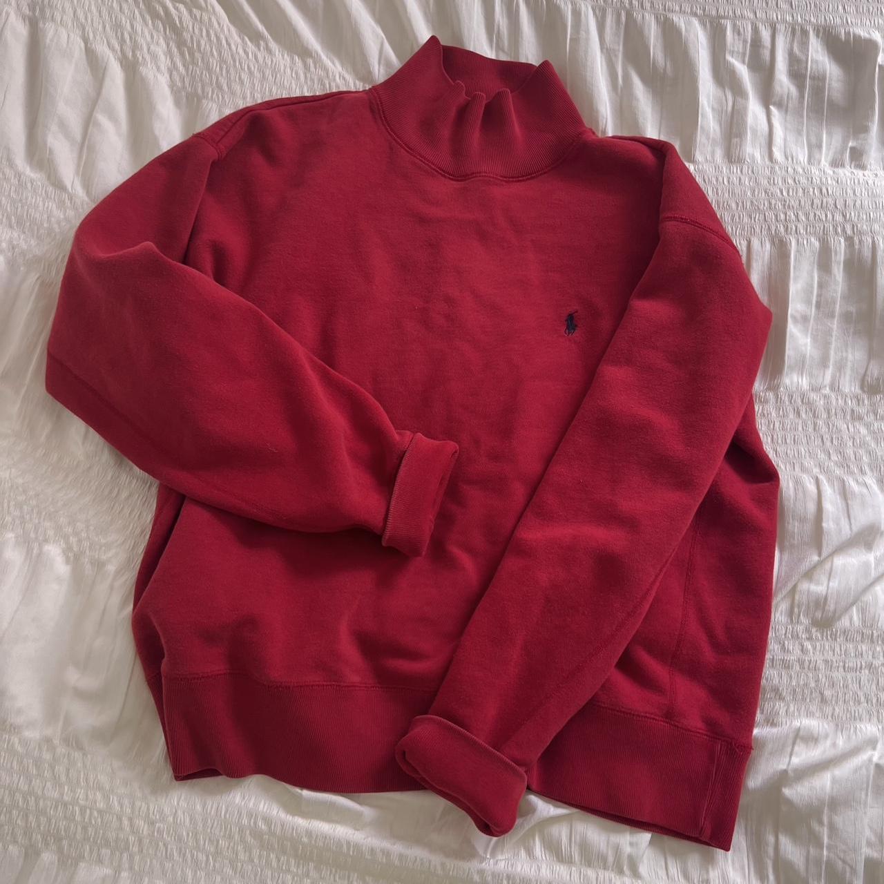 Red ralph lauren sweatshirt (L)