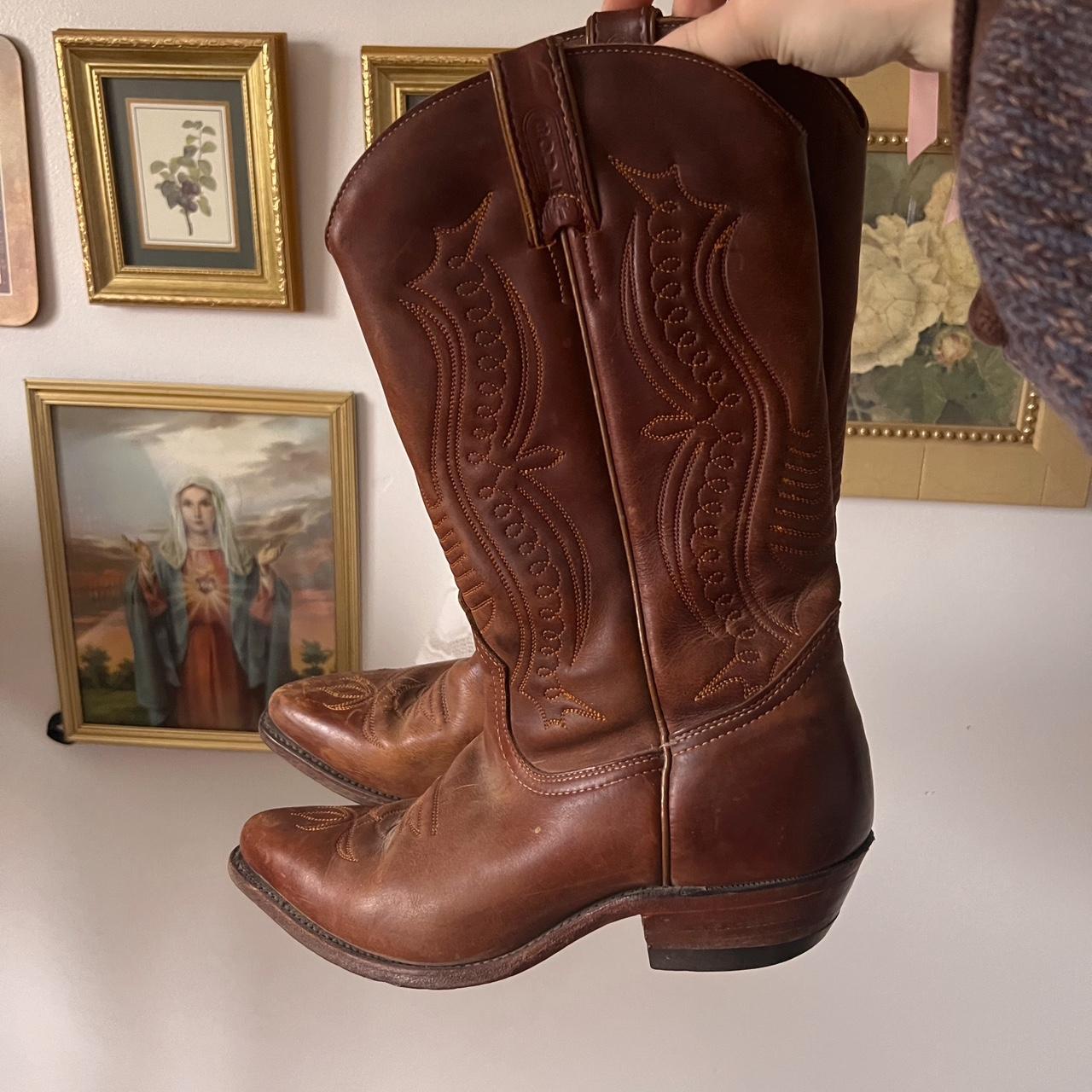 Brown boulet cowboy boots (7.5)