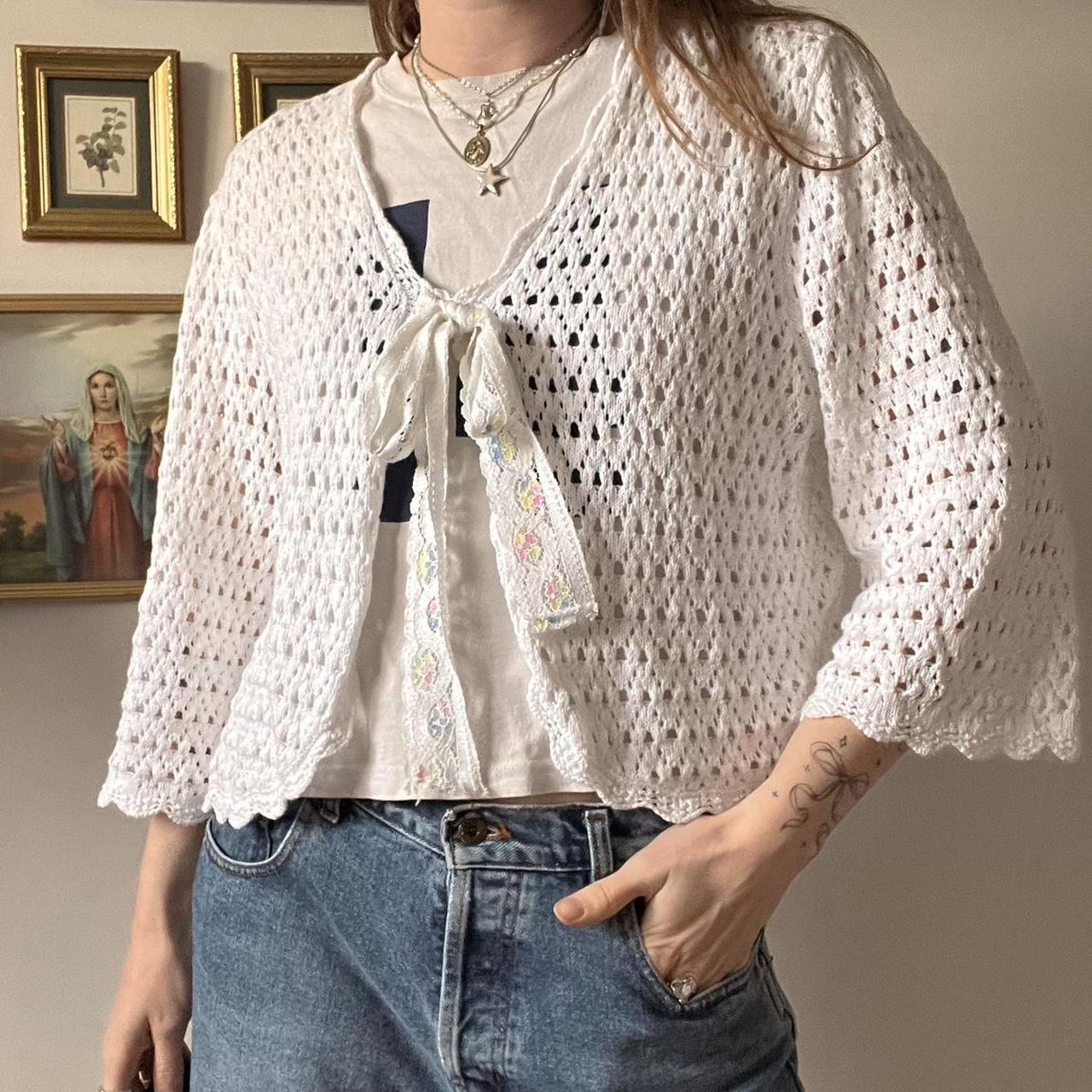 Crochet knit cardigan (XL)