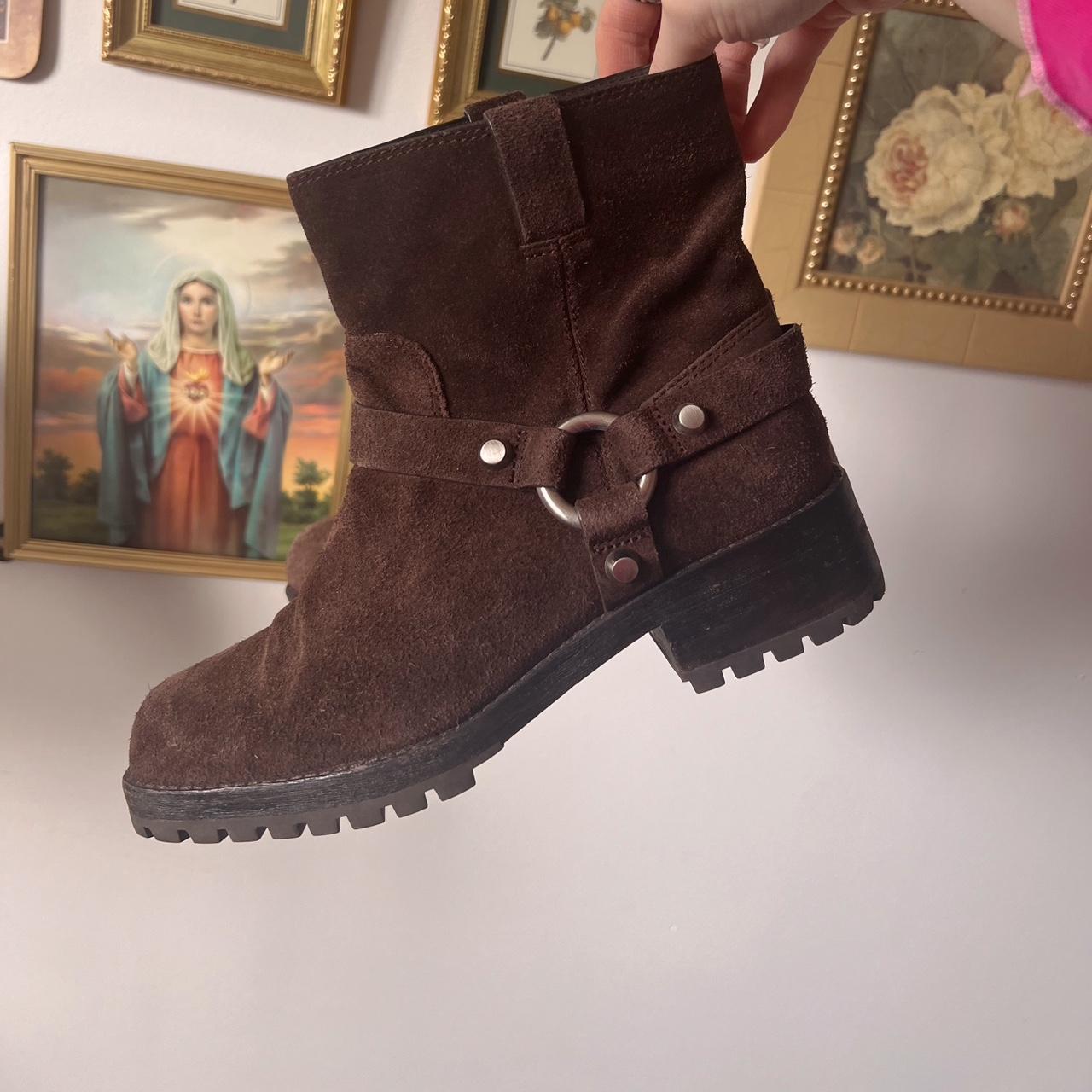 Chunky mocha suede boots (37.5)