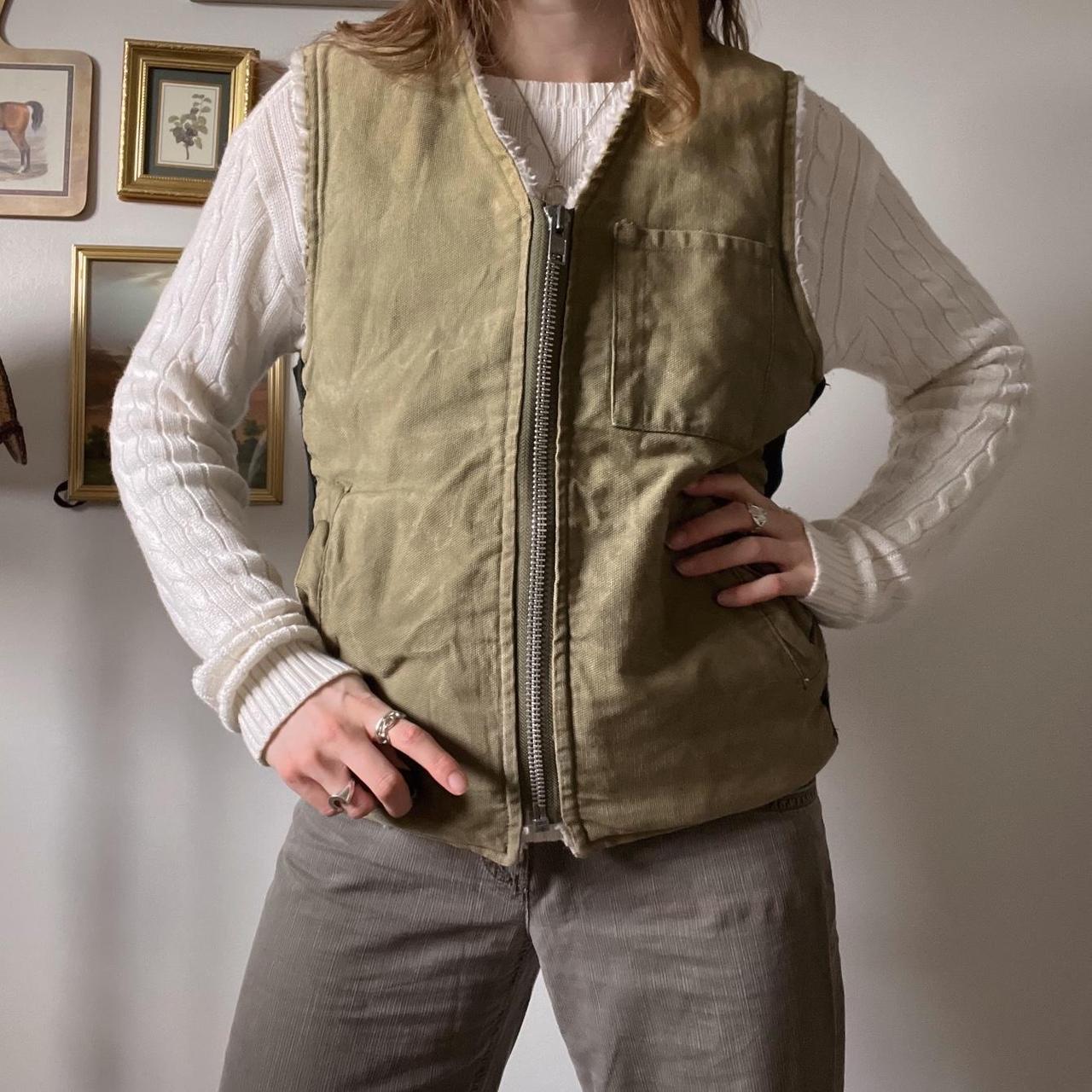 Vintage sherpa lined vest (M)