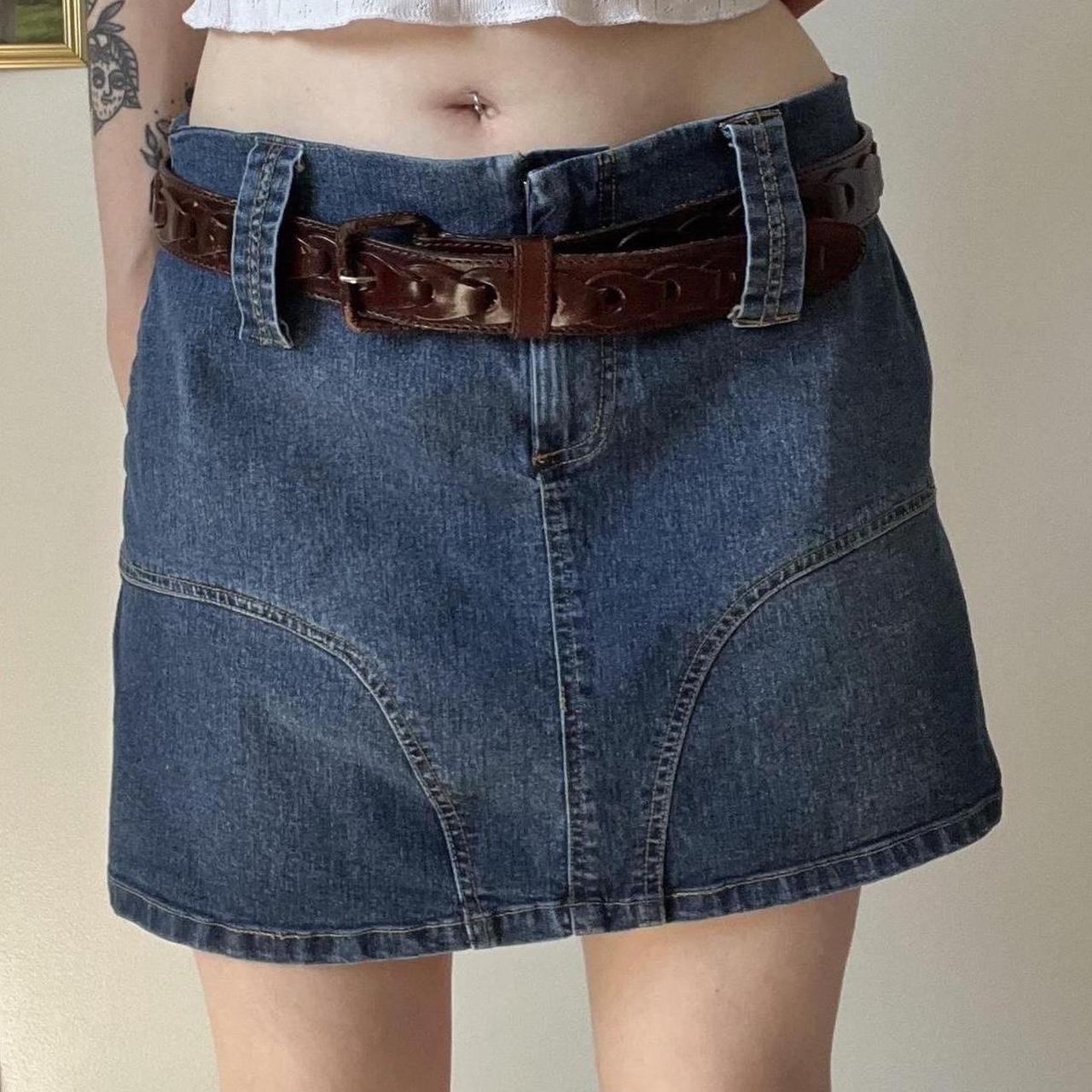 Y2K denim mini skirt (M)