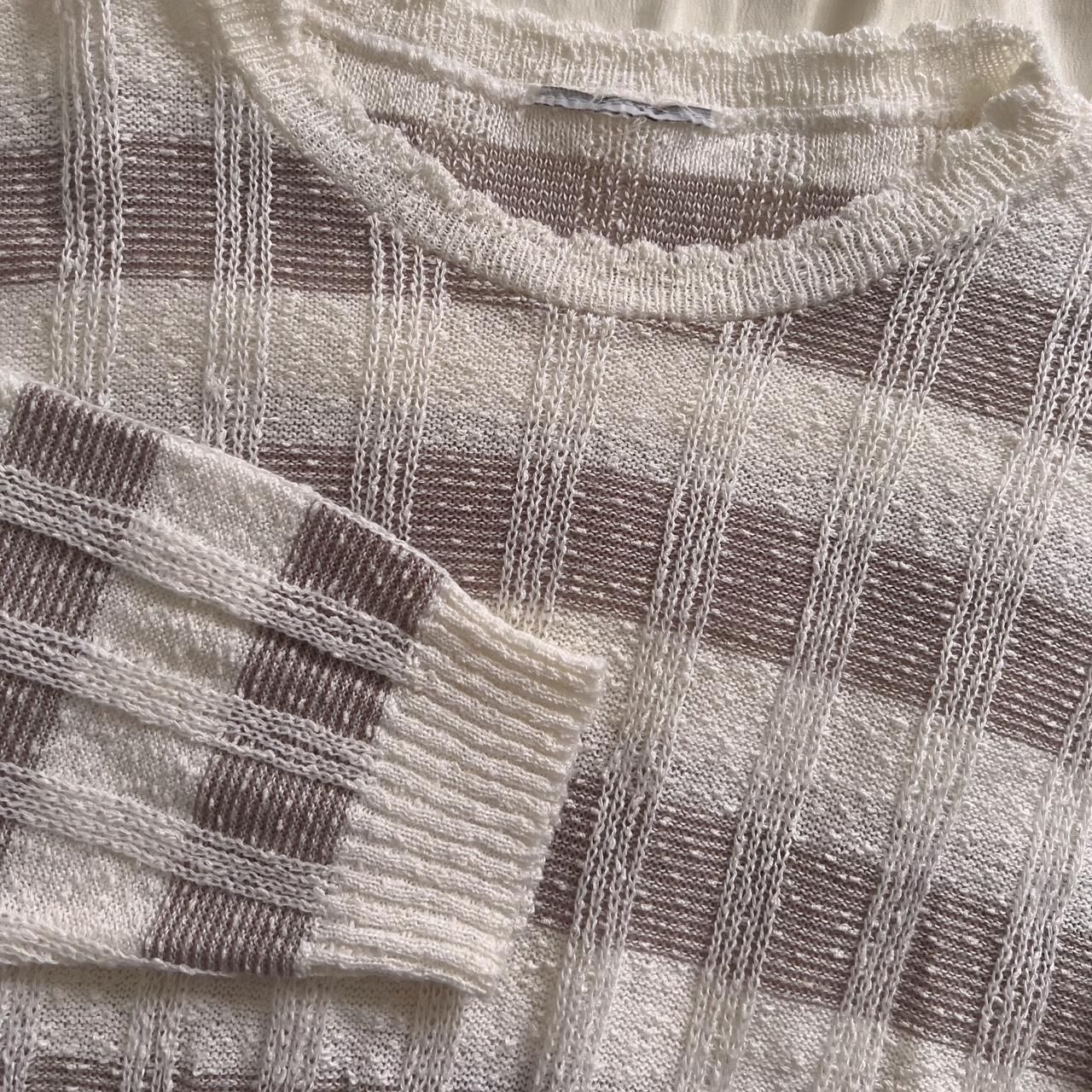 Vintage cream striped knit (S/M)