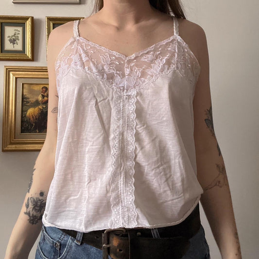 Romantic vintage lace cami (M)